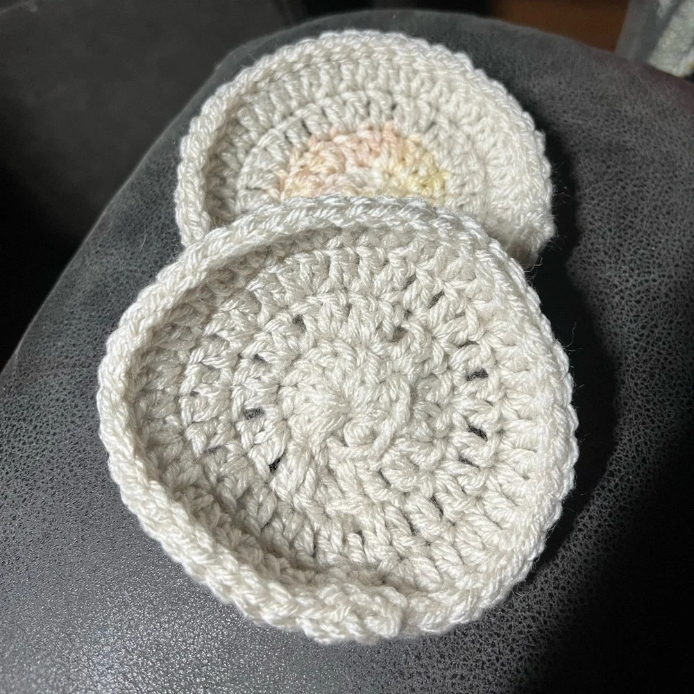 NWT Handmade, crocheted, mug hug coasters - Picture 2 of 2